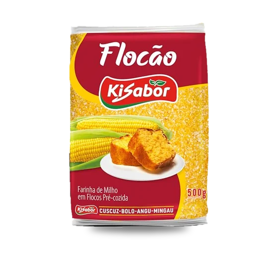 Flocos de Milho Kisabor Flocão Pré-Cozido 500g