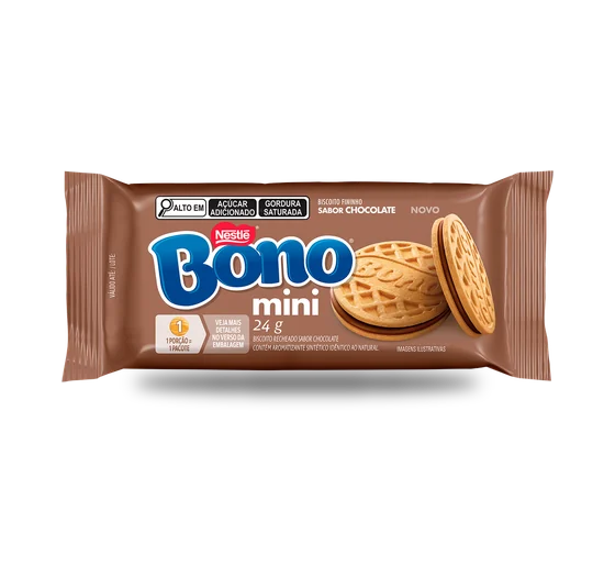 Biscoito Recheado Bono Chocolate 24g