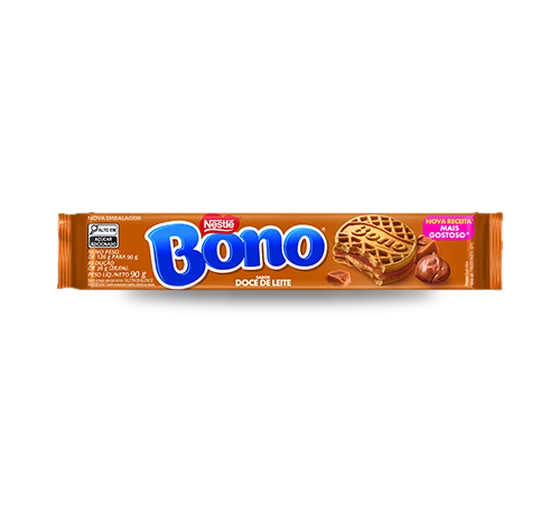 Biscoito Recheado Bono Doce de Leite 90g