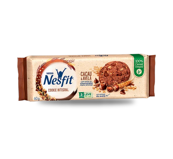 Cookies Nesfit Nestlé Cacau e Avelã 60g