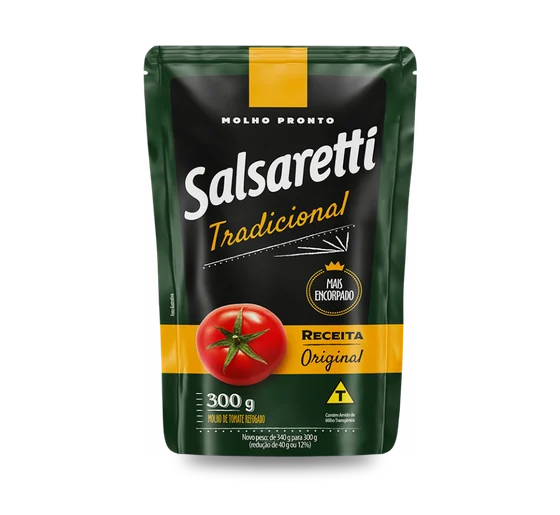 Molho de Tomate Salsaretti Tradicional Pronto 300g