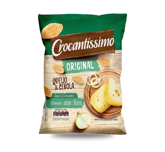 Salgadinho Bimbo Croc Queijo e Cebola 45g
