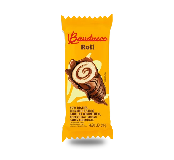 Bolinho Bauducco Roll Cake Chocolate 34g