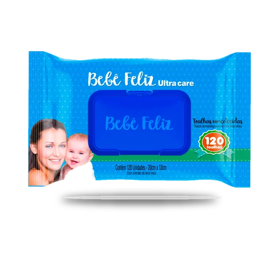 Lenços Umedecidos Bebê Feliz 120 un