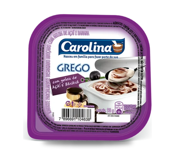 Iogurte Carolina Grego Açaí e Banana 90g