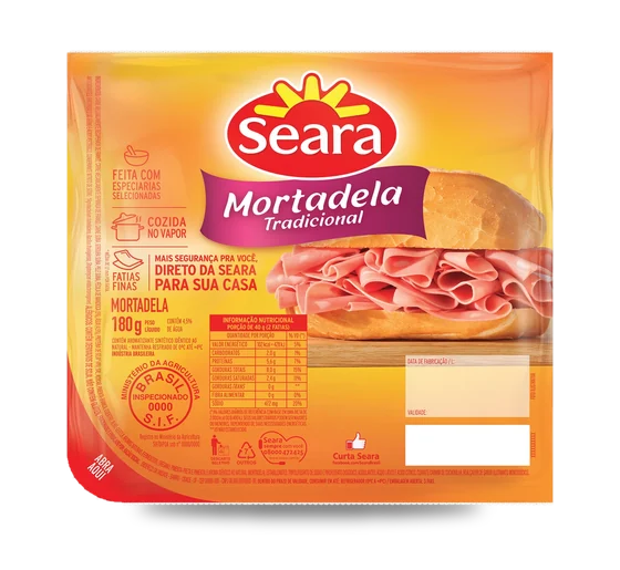 Mortadela Seara Tradicional Fatiada 180g