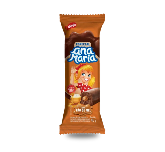 Bolinho Ana Maria Coberto Pão de Mel 45g