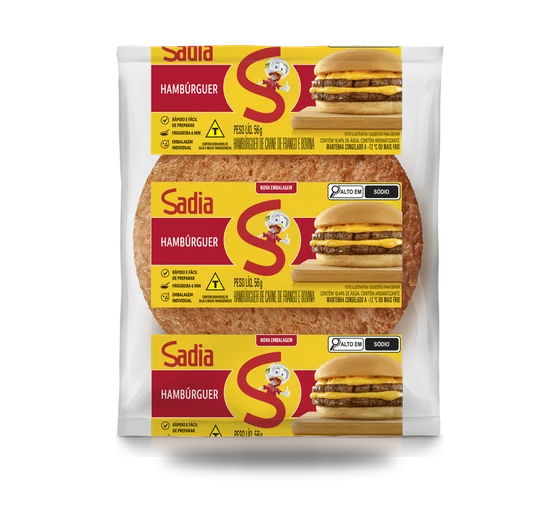 Hambúrguer Sadia Ave/Bovino 56g