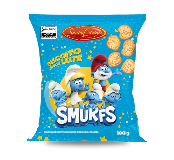 Biscoito Recheado Smurfs Leite 100g