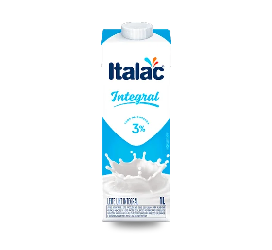 Leite Longa Vida Italac Integral com Tampa Rosca 1L