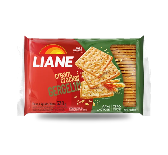 Biscoito Cream Cracker Liane Gergelim 330g