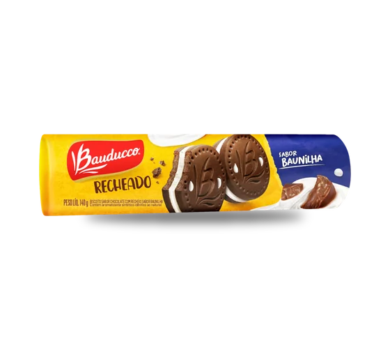 Biscoito Recheado Bauducco Baunilha 140g