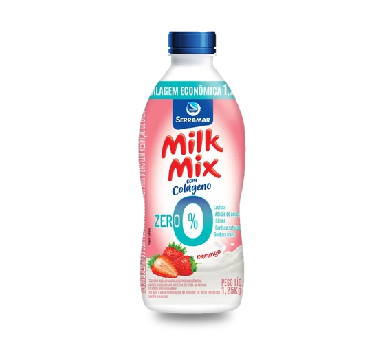Bebida Láctea Serra Milk Mix Morango Zero 1,250kg