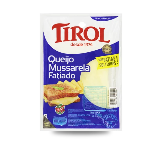 Queijo Muçarela Tirol Fatiado 150g
