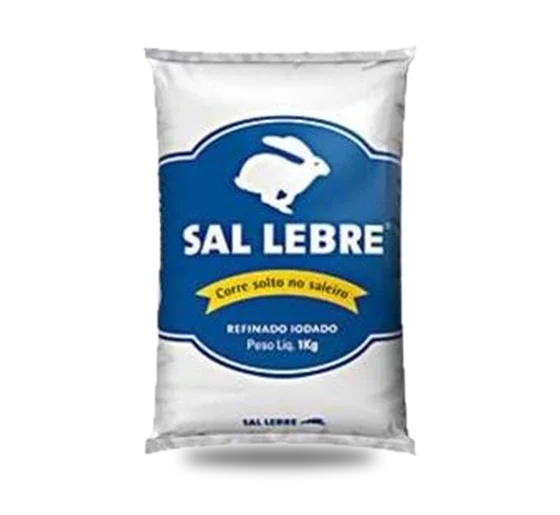 Sal Refinado Lebre Comum 1kg